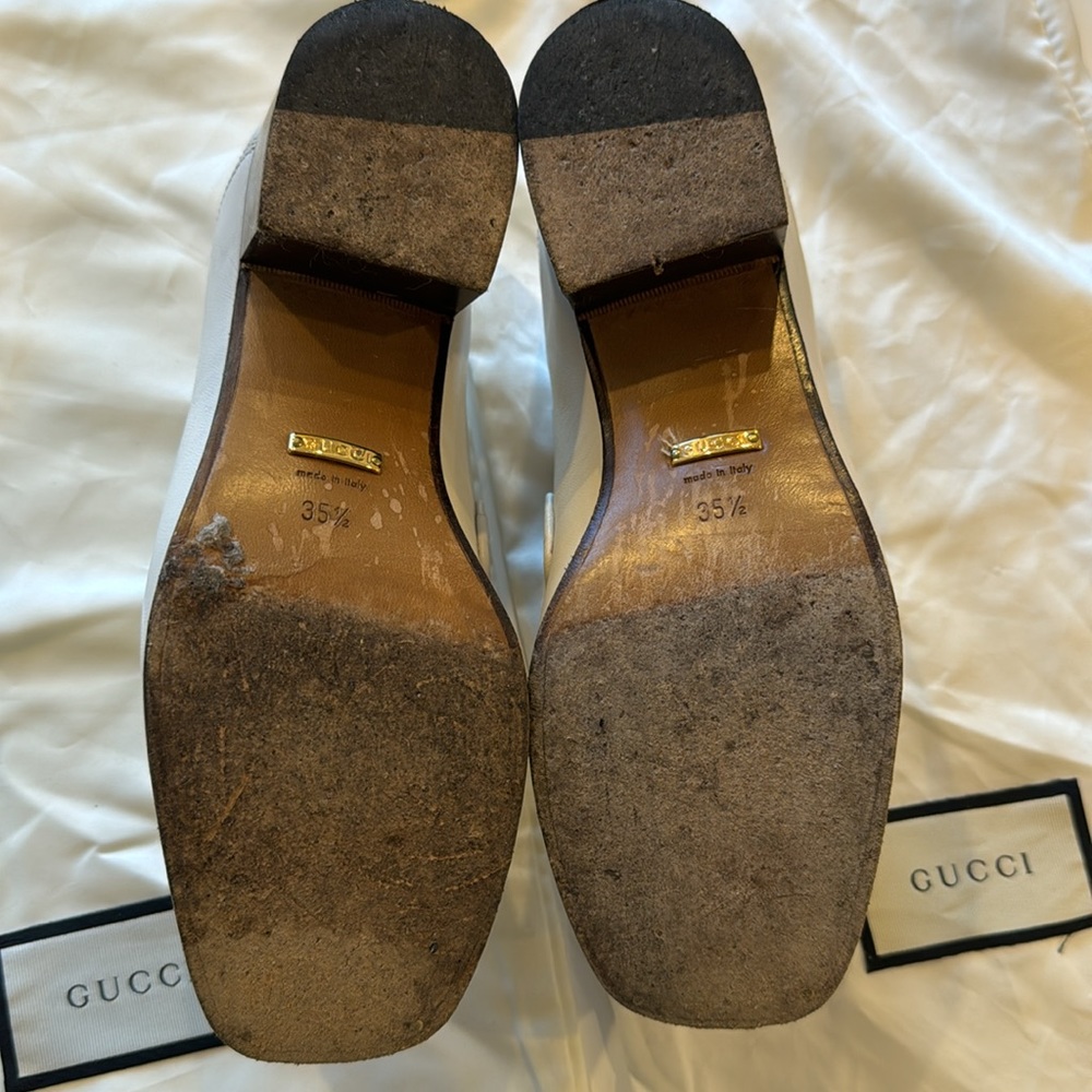 Gucci Vegas Block Heel Loafers White - Picture 7 of 9